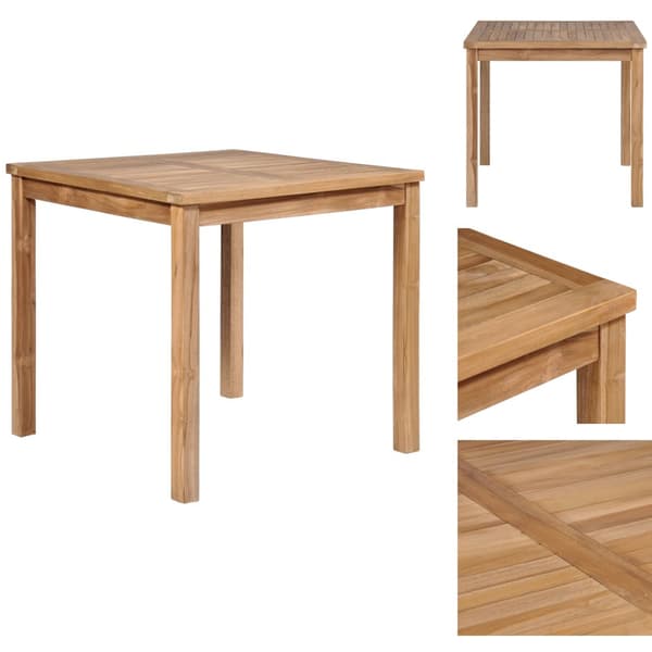 Haveborde - Living havebord 80x80x77 cm massivt teaktræ