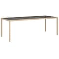Miniatyrbillede 3 af 7: Haveborde - Living havebord 250x100x75 cm hærdet glas og polyrattan beige