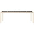 Miniatyrbillede 4 af 7: Haveborde - Living havebord 250x100x75 cm hærdet glas og polyrattan beige