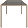 Miniatyrbillede 5 af 7: Haveborde - Living havebord 250x100x75 cm hærdet glas og polyrattan beige