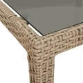 Miniatyrbillede 6 af 7: Haveborde - Living havebord 250x100x75 cm hærdet glas og polyrattan beige