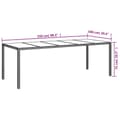 Miniatyrbillede 7 af 7: Haveborde - Living havebord 250x100x75 cm hærdet glas og polyrattan beige