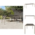 Miniatyrbillede 1 af 7: Haveborde - Living havebord 250x100x75 cm hærdet glas og polyrattan beige
