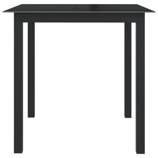 Haveborde - Living havebord 80x80x74 cm glas og aluminium sort