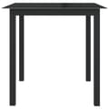 Miniatyrbillede 3 af 6: Haveborde - Living havebord 80x80x74 cm glas og aluminium sort