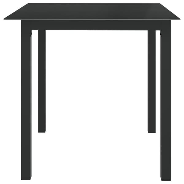 Haveborde - Living havebord 80x80x74 cm glas og aluminium sort