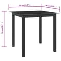 Miniatyrbillede 6 af 6: Haveborde - Living havebord 80x80x74 cm glas og aluminium sort