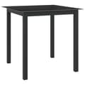 Miniatyrbillede 2 af 6: Haveborde - Living havebord 80x80x74 cm glas og aluminium sort