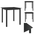 Miniatyrbillede 1 af 6: Haveborde - Living havebord 80x80x74 cm glas og aluminium sort