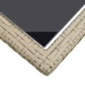 Miniatyrbild 5 av 6: Utebord - Living Trädgårdsbord beige 110x53x72 cm glas och konstrotting
