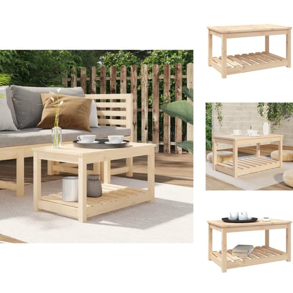 Utebord - Living Trädgårdsbord 82,5x50,5x45 cm massiv furu
