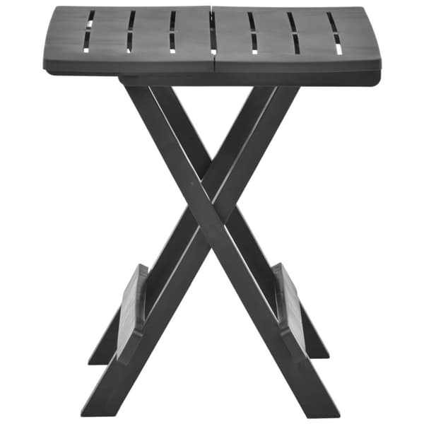 Utebord - Living Hopfällbart trädgårdsbord antracit 45x43x50 cm plast