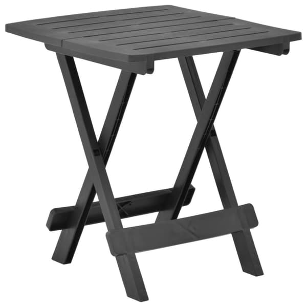Utebord - Living Hopfällbart trädgårdsbord antracit 45x43x50 cm plast