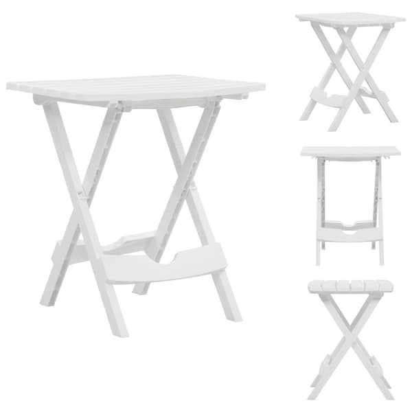 Utebord - Living Hopfällbart trädgårdsbord 45,5x38,5x50 cm vit
