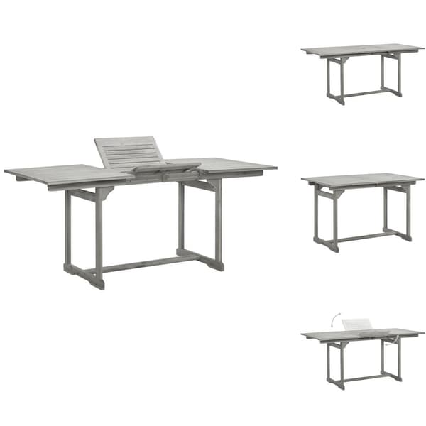 Haveborde - Living havebord (120-170)x80x75 cm massivt akacietræ