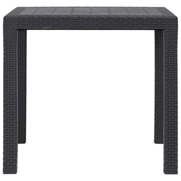 Haveborde - Living havebord 79 x 79 x 72 cm plastik rattanlook brun