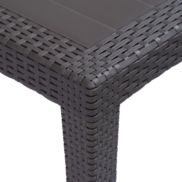 Haveborde - Living havebord 79 x 79 x 72 cm plastik rattanlook brun