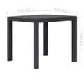 Miniatyrbillede 6 af 6: Haveborde - Living havebord 79 x 79 x 72 cm plastik rattanlook brun