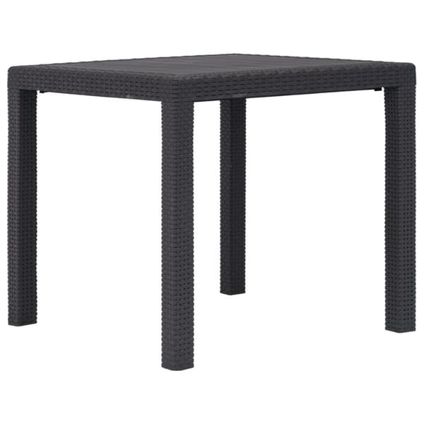 Haveborde - Living havebord 79 x 79 x 72 cm plastik rattanlook brun