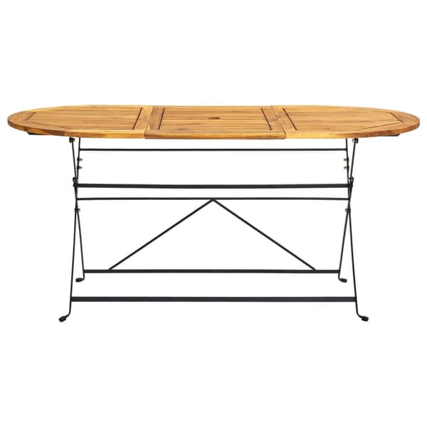 Haveborde - Living havebord 160x85x74 cm massivt akacietræ oval