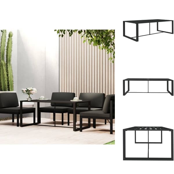 Haveborde - Living havebord 120x60x66 cm aluminium antracitgrå