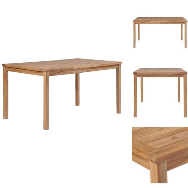 Haveborde - Living havebord 150x90x77 cm massivt teaktræ