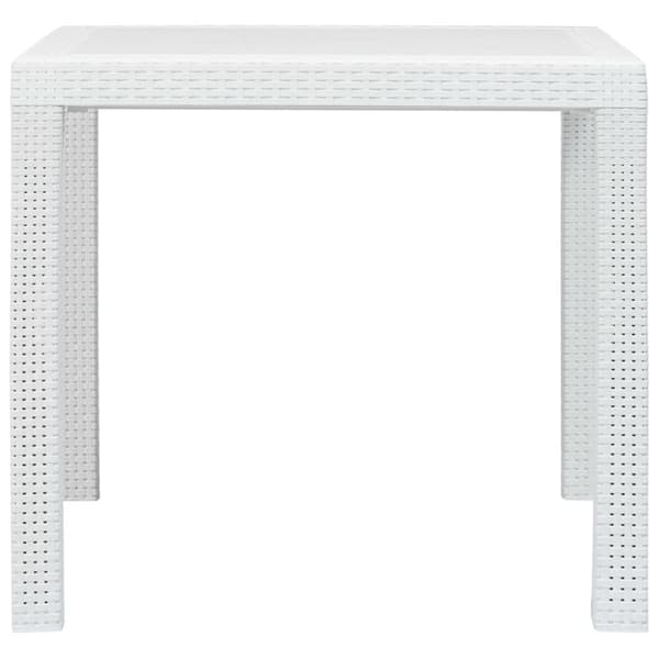 Utebord - Living Trädgårdsbord 79x79x72 cm konstrotting vit