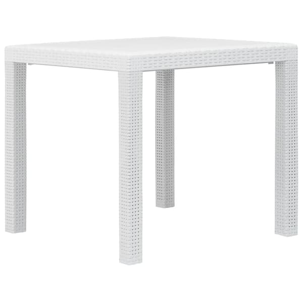 Utebord - Living Trädgårdsbord 79x79x72 cm konstrotting vit