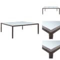 Miniatyrbillede 1 af 6: Haveborde - Living havebord 200x200x74 cm polyrattan brun
