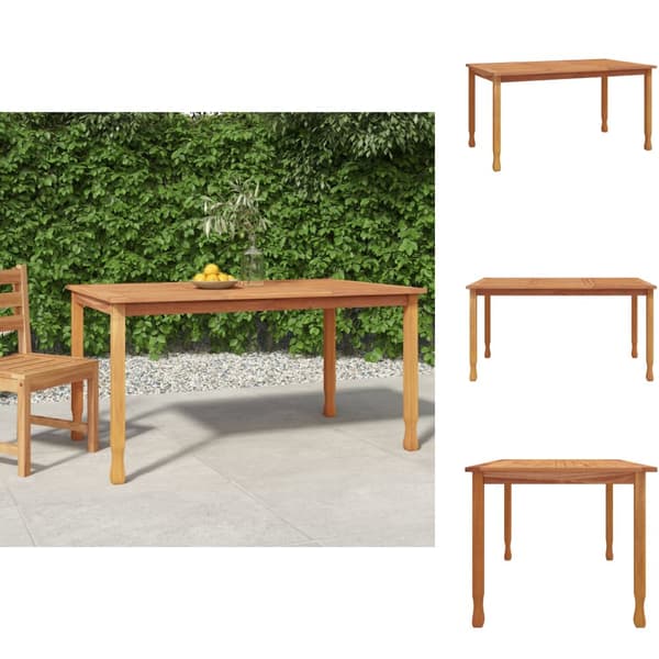 Haveborde - Living havebord 150x90x75 cm massivt teaktræ