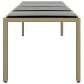 Miniatyrbillede 4 af 6: Haveborde - Living havebord med glasplade polyrattan beige