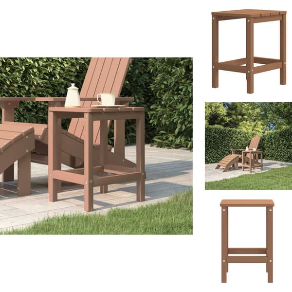 Ulkopöydät - Living Adirondack puutarhapöytä ruskea 38x38x46 cm HDPE
