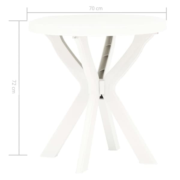 Haveborde - Living bistrobord Ø70 cm plastik hvid