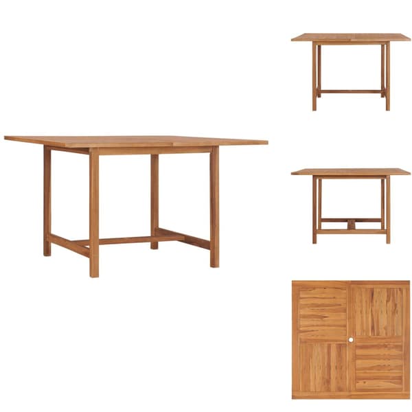 Haveborde - Living havebord 110x110x75 cm massivt teaktræ