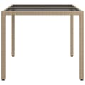 Miniatyrbillede 5 af 7: Haveborde - Living havebord 90x90x75 cm hærdet glas og polyrattan beige