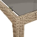 Miniatyrbillede 6 af 7: Haveborde - Living havebord 90x90x75 cm hærdet glas og polyrattan beige