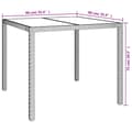 Miniatyrbillede 7 af 7: Haveborde - Living havebord 90x90x75 cm hærdet glas og polyrattan beige