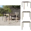 Miniatyrbillede 1 af 7: Haveborde - Living havebord 90x90x75 cm hærdet glas og polyrattan beige
