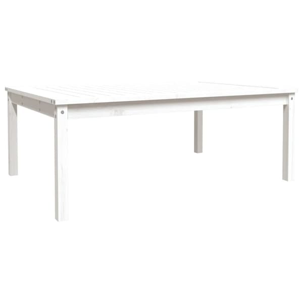 Haveborde - Living havebord 121x82,5x45 cm massivt fyrretræ hvid