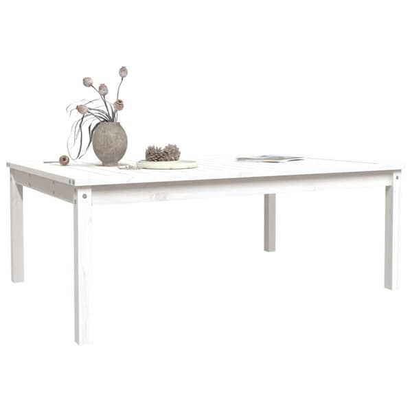 Haveborde - Living havebord 121x82,5x45 cm massivt fyrretræ hvid