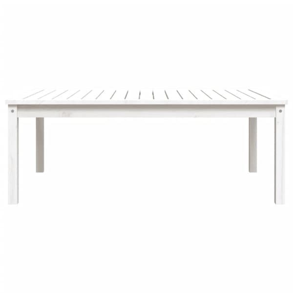 Haveborde - Living havebord 121x82,5x45 cm massivt fyrretræ hvid