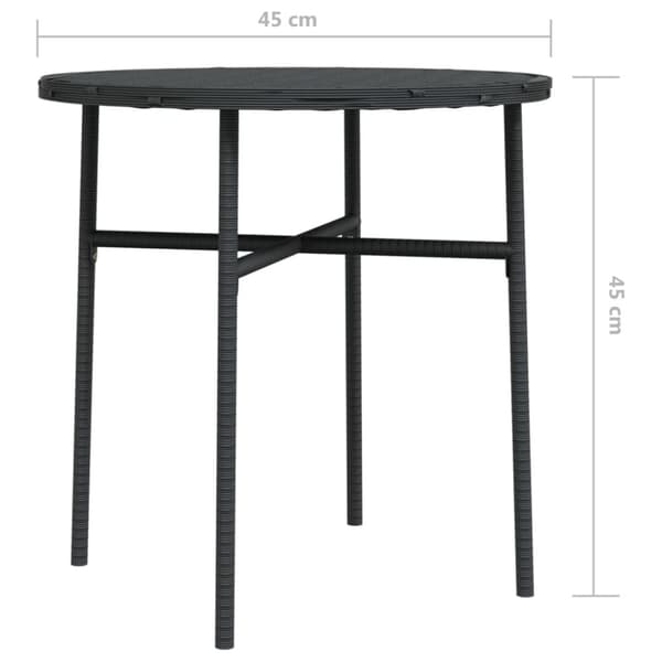 Haveborde - Living tebord 45 cm polyrattan sort