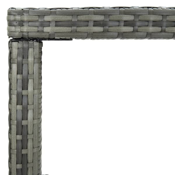 Haveborde - Living barbord til haven 130x60x110 cm polyrattan og glas grå