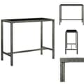 Miniatyrbillede 1 af 7: Haveborde - Living barbord til haven 130x60x110 cm polyrattan og glas grå