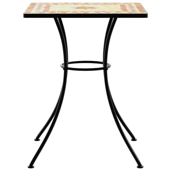 vidaXL bistrobord med mosaikdesign 60xx60x74 cm keramisk terrakotta