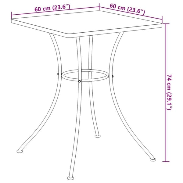 vidaXL bistrobord med mosaikdesign 60xx60x74 cm keramisk terrakotta