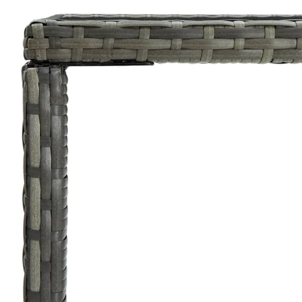 Haveborde - Living barbord til haven 70x70x110 cm polyrattan og glas grå