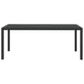 Miniatyrbillede 3 af 6: Havebord WPC aluminium 185 x 90 x 74 cm sort - Havespisebord - Havespiseborde - Home & Living