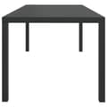 Miniatyrbillede 4 af 6: Havebord WPC aluminium 185 x 90 x 74 cm sort - Havespisebord - Havespiseborde - Home & Living