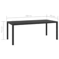 Miniatyrbillede 6 af 6: Havebord WPC aluminium 185 x 90 x 74 cm sort - Havespisebord - Havespiseborde - Home & Living